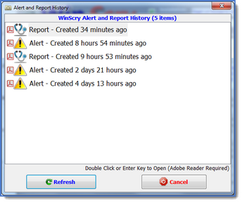 WinScry Alert History